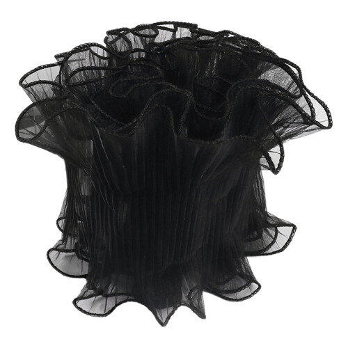 6pcs Flower Wrapping Mesh Yarn with Pearl Edges Gift-Black
