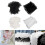 6pcs Flower Wrapping Mesh Yarn with Pearl Edges Gift-Black 3