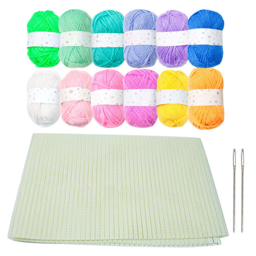 Needlework Fabric, Linen Stitching Fabric for-Macaron 12 colors