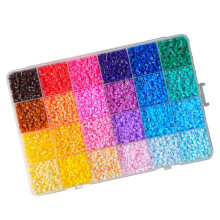 24 kleuren plastic kralen met opbergdoos voor-regenboog na regen