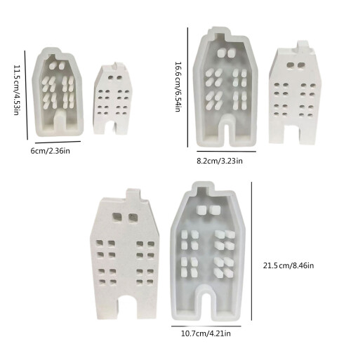Multiple Window House Candle Molds for Making Candle Room-M 1