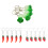 5pcs Chinese Cabbage Keychains Simulated Vegetable Grape-Grape 2