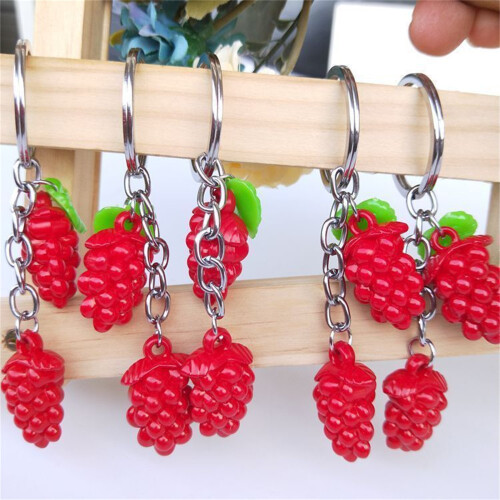 5pcs Chinese Cabbage Keychains Simulated Vegetable Grape-Grape 2
