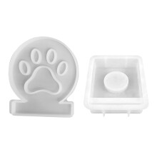 Candle Holder Silicone Molds Dogs Paw Candlesticks Resins-C