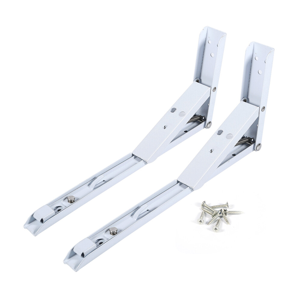 Folding Shelf Bracket Wall Mounted, Heavy Duty Triangle Shelf Brackets For Bench Table Spring Loaded Support Space Saving Folding Table Hinge With Scr 9454554593104