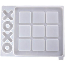 Wiederverwendbare Silikon-Tic-Tac-Toe-Form, kreatives Bastelset für DIY-Projekte und personalisierte Spiele