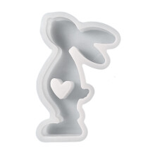 Heart Rabbit Silicone Mould Easter Rabbit Resins Molds-S