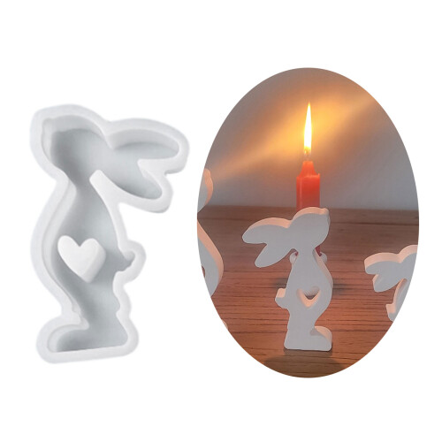 Heart Rabbit Silicone Mould Easter Rabbit Resins Molds-S 2