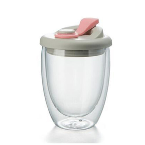 Tragbare Thermo-Kaffeetasse aus-Rosa Abdeckung 250ML