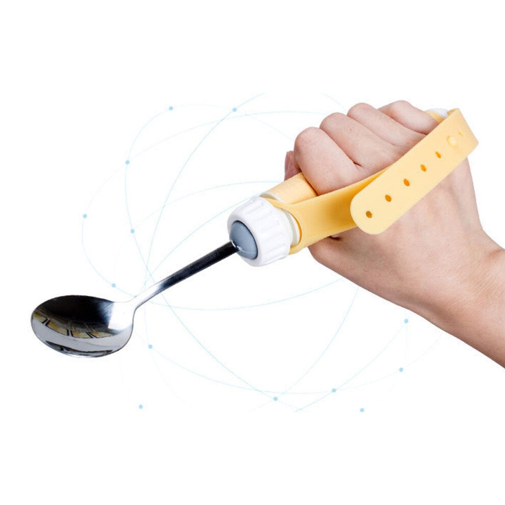 Assistive Eating Tools for Parkinsons Patients, Non-Slip Plastic Handle Adaptive Utensils with 360 Rotation, Ergonomic Design Feeding Aid for Elderly