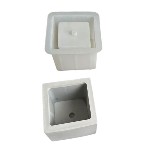 Hexagonals Shape Flower Pots Silicone Mould DIY Craft-Square 1