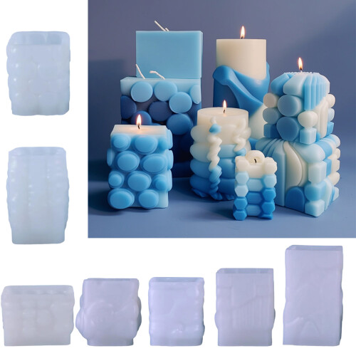 Cubic Candle Molds Cube Candle Molds for Making Candle Soap-1 2