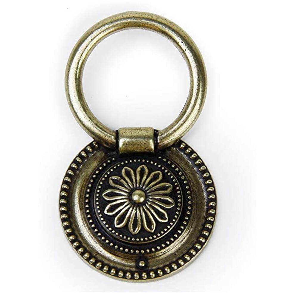 Charming Vintage Cabinet Knob, Antique Cupboard Ring Pulls For Timeless Furniture Upgrades, Decorative And Durable Zinc Alloy Handles, Effortlessly In 9454554592602