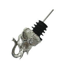 Decorative Elephant Wine Stopper Delicate Elephant Head-Silver