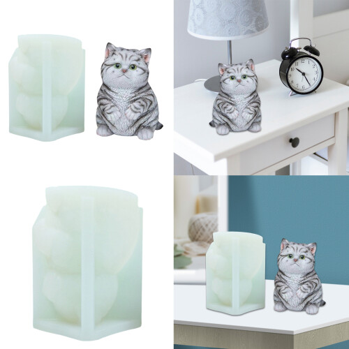 Katzenförmige Silikon-Kerzenformen,-groß 2