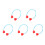 5Pcs Needle Tip Stoppers Crochet Hook Point Stoppers for-Red M 1