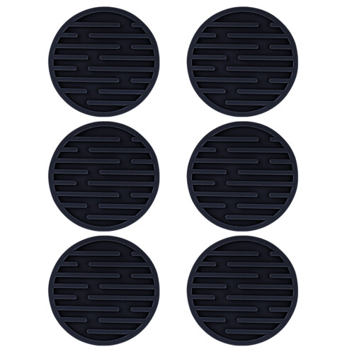 Round Shape Table Protective Mats Heat Resistant Cup Mats-Black