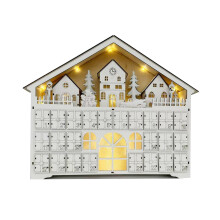 Holz-Adventskalender mit LED-Beleuchtung,