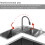 Silicone Sink Protecting Mat with Soap Dish Drip Catch-White 1 5