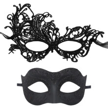 2-teilige einzigartige Maskeraden-Maske für-schwarzer Anzug