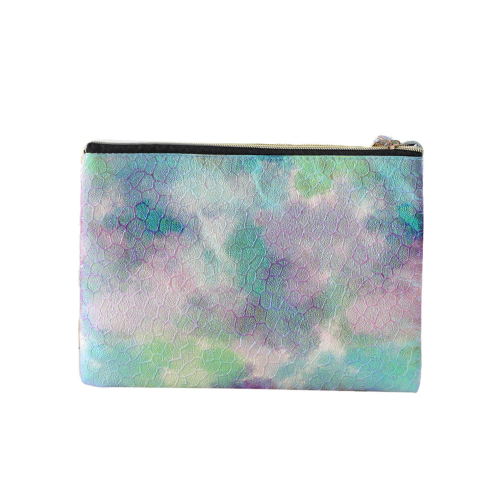 Lightweight Portable Cosmetic Bag Organizer, Waterproof Makeup Pouch With Mermaid Scales, Zipper Closure Ensures Security, High-Quality Printing For V