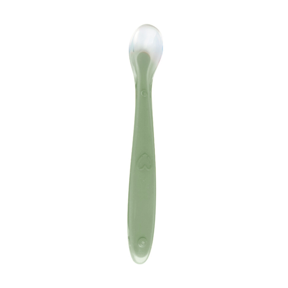 (dark green, 1pcs) Kids Food Spoon Cutlery Infants Feeding Tools Meal Training Scoop-image-OPC-PNH7Z6D-NEW