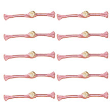 Boutons Cheongsam traditionnels à nœud-Perles de feuille d'or 12