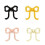 Hollow Bowknot Pattern Aluminum Balloon  for Themed Event-White 2