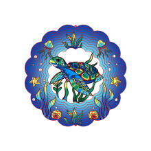 Whirling Rotating Aeolian Bells Metal Ornament For-turtle