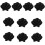 10Pieces Fabric Seashells Charm Hair Clip Making-Black 1