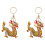 Rhinestones Dragon Keychains Pendant Decorative Keyring-Gold 1