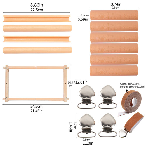 Embroidery Clip on Frame with Plastic/Metal Clamp Wood Stitching 1