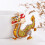 Rhinestones Dragon Keychains Pendant Decorative Keyring-Gold 6
