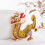 Rhinestones Dragon Keychains Pendant Decorative Keyring-Gold 7