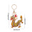 Rhinestones Dragon Keychains Pendant Decorative Keyring-Gold 4