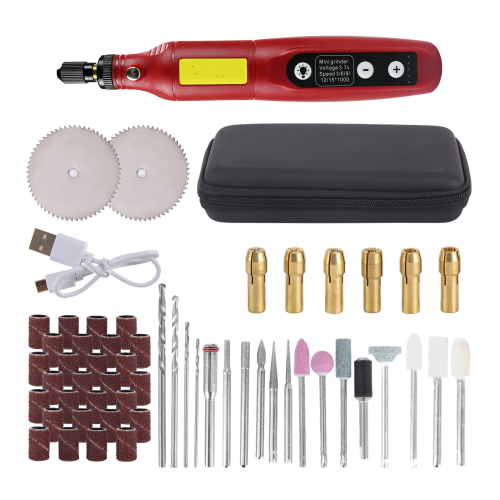 5 Speed Cordless Rotary Tool Accessories Engraving-Red