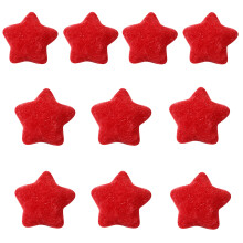 10 Pcs Star Patches Sew on Patches Plush Star Appliques-Red