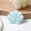 10Pieces Fabric Seashells Charm Hair Clip Making-Black 5
