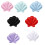 10Pieces Fabric Seashells Charm Hair Clip Making-Black 2