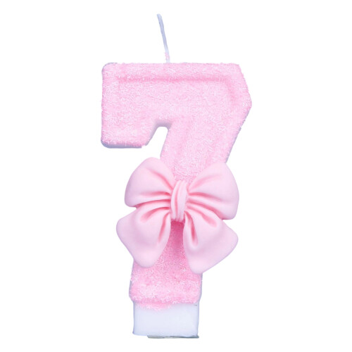 Pink Birthday Number Candle Features Decoration Celebration-7