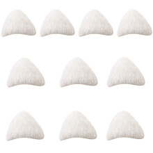10Pcs Furry Animal Ear Appliques for Sewing Craft-White