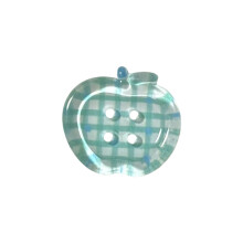 10 stuks Fruitvorm Naaien Knop 20mm Acryl Knop 4-Groen raster