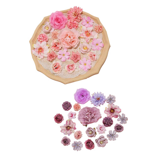 42Pcs  Artificial Flower Small Flower Buds For-   pink system