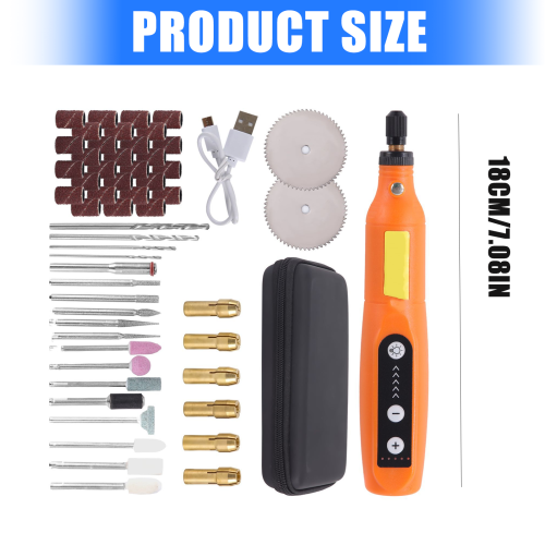 Handheld Cordless Rotary Tool 5 Speed Electric Grinder-Blue 2