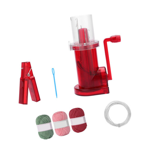 Cord Knitter Machine Knitting Mill Machine With Yarn Needle-Red