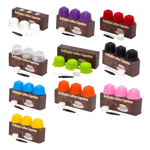 Filtres à café, 3 pièces, rechargeables et réutilisables,-Clair 1
