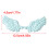 10Pcs Embossed Fabric Wing Decoration Handmade Craft-Red 4