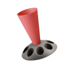 Multifuntional Piping Bag Rack 8 Hole Frosting Bag Holder-Red