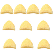 10PCS Plush Kitten Ear Charm 2.5x3cm Furry Ear-Yellow