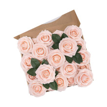 25pcs Foam Roses Gift Box 8cm Flower 18cm Stems Party-Style 13